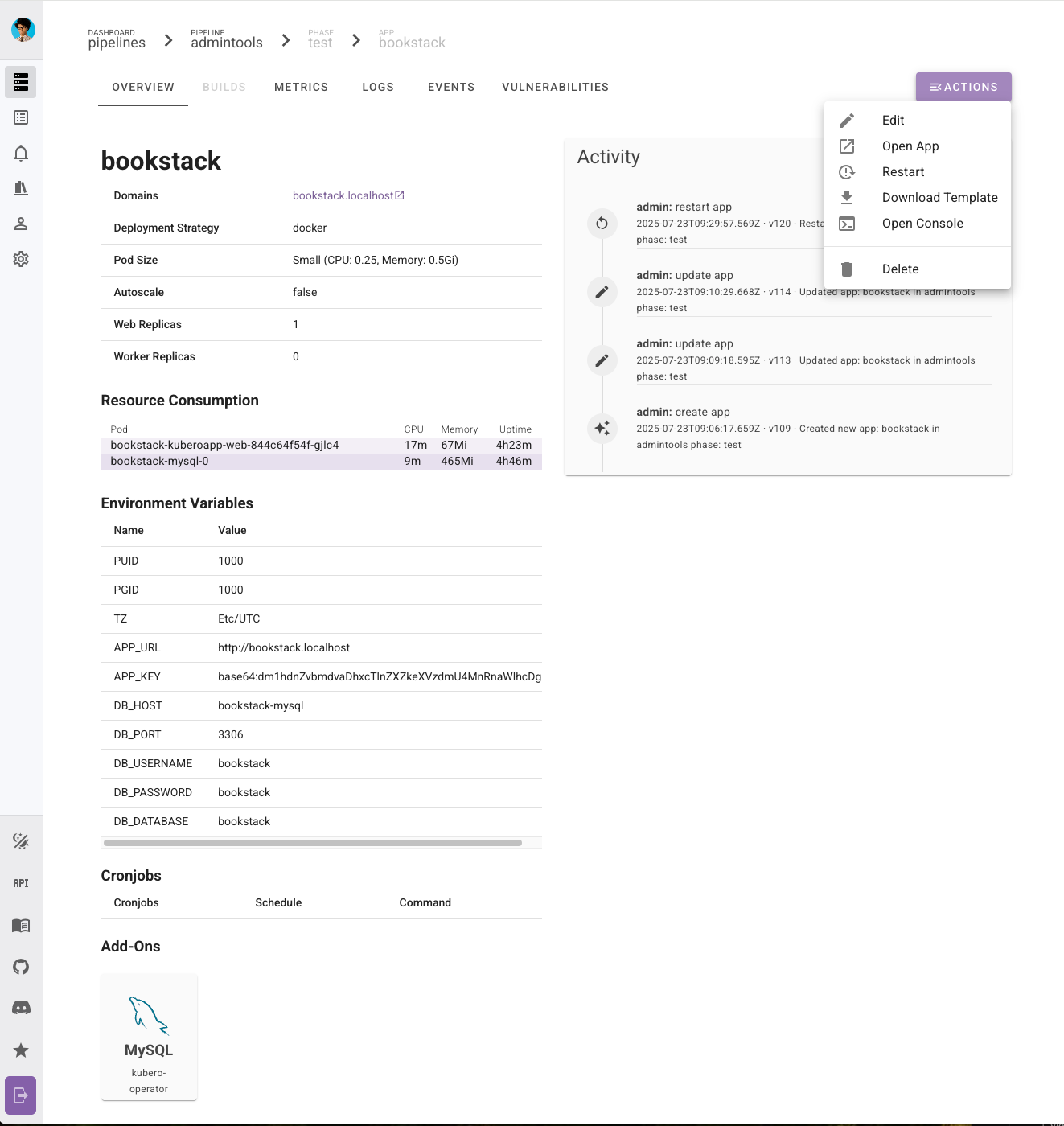 app overviews
