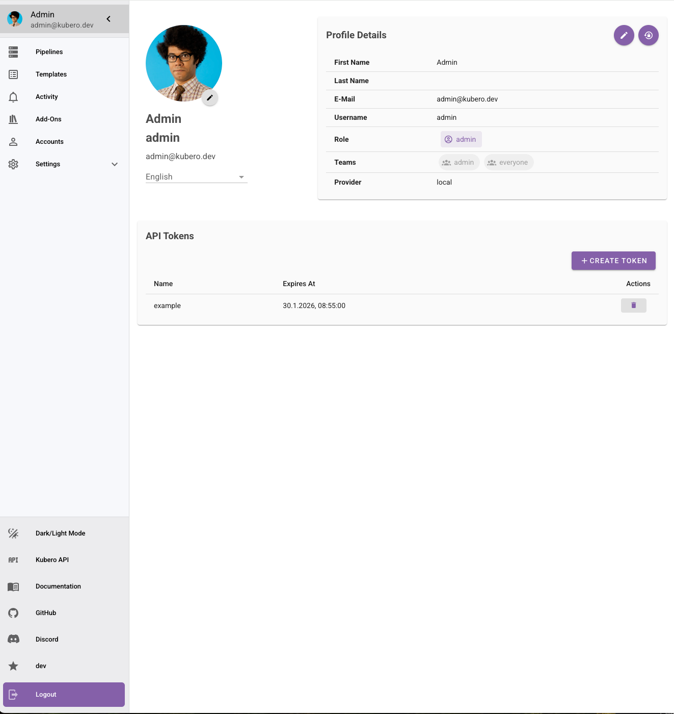 kubero profile
